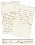 Frederick Law Olmsted Letter Signed as Superintendent of Central Park, During Its Construction -- those who have no means to go into the country for relief from the heat and turmoil of the city